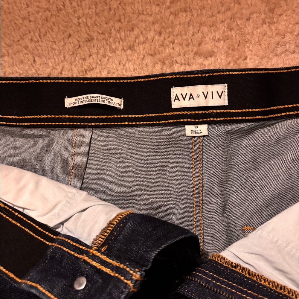 Ava & Viv - High Rise Jean Shorts